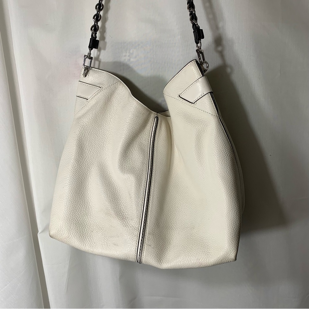Michael Kors Cream Shoulder Bag with Chain Detail